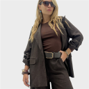 completo blazer e pantalone terra